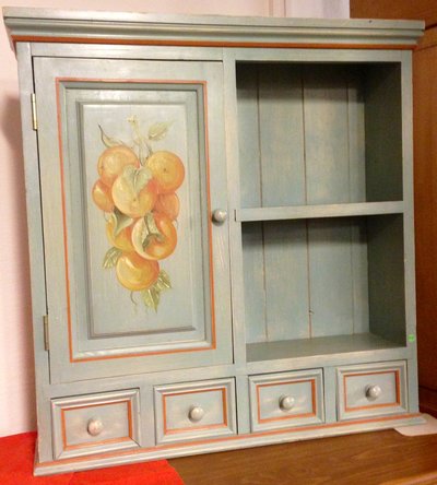 Antique Painted Wall Cabinet in Baumholder